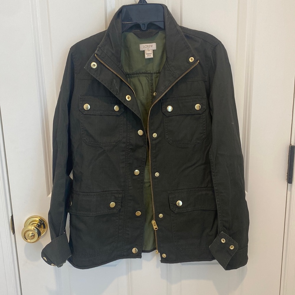 J.Crew factory Resin-coated twill field jacket